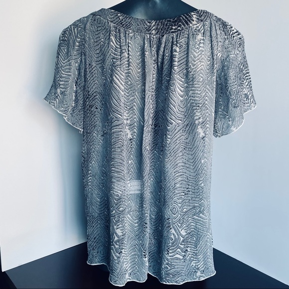 TAHARI Sheer silk blouse - Picture 2 of 8